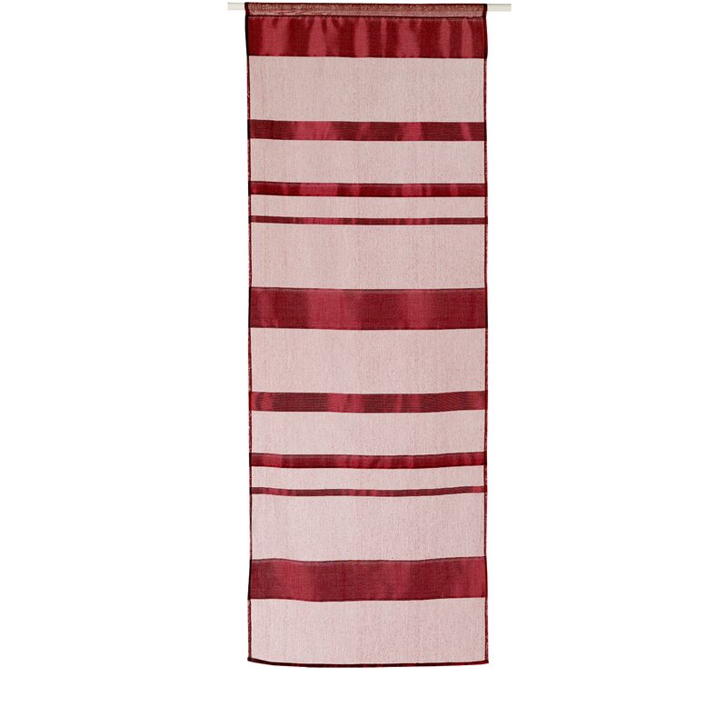 Vitrage AURORE coloris rouge bordeaux 58 x 160 cm