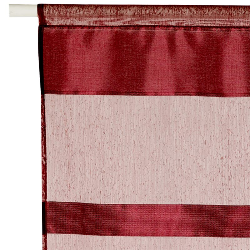 Vitrage AURORE coloris rouge bordeaux 58 x 160 cm