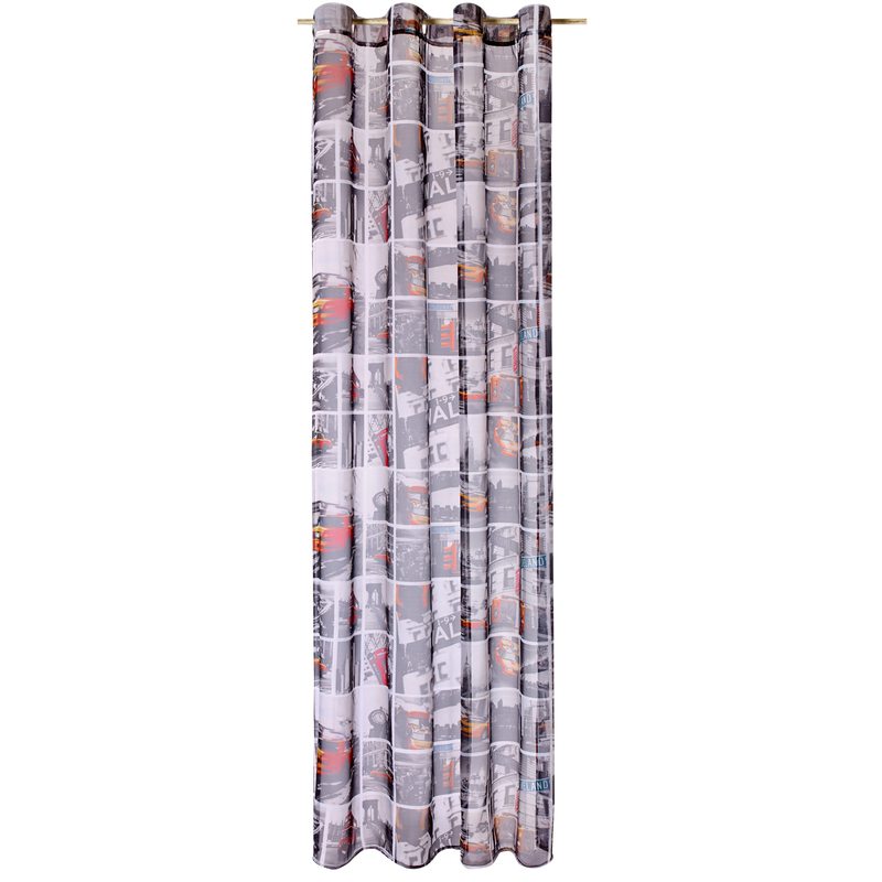 Voilage URBAN ROAD coloris gris anthracite 140 x 240 cm