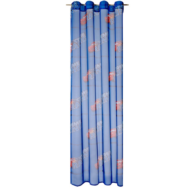 Voilage CARS coloris bleu électrique 145 x 245 cm