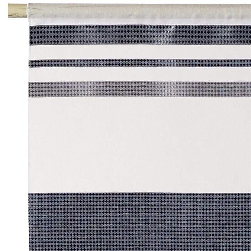 Vitrage ELEONORE coloris blanc 58 x 120 cm