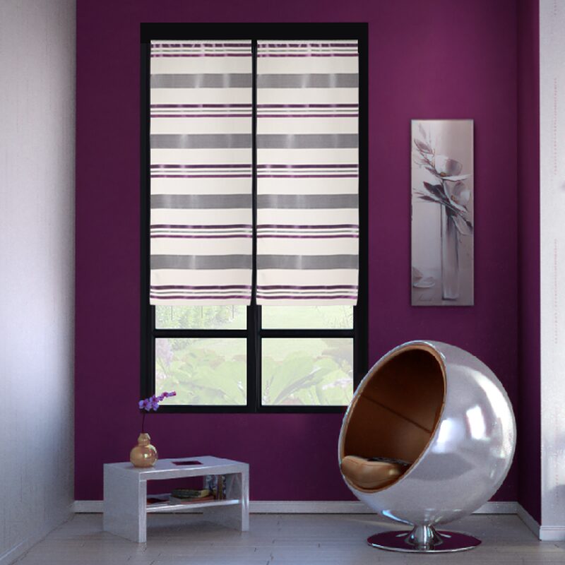 Vitrage ELEONORE coloris blanc 58 x 120 cm