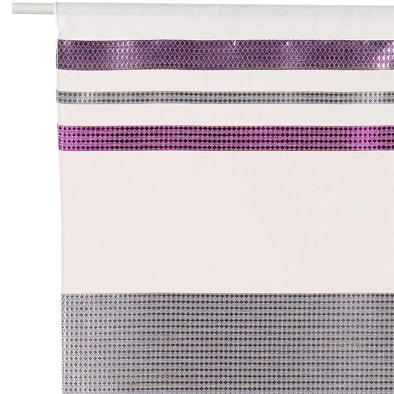 Vitrage ELEONORE coloris blanc 58 x 120 cm