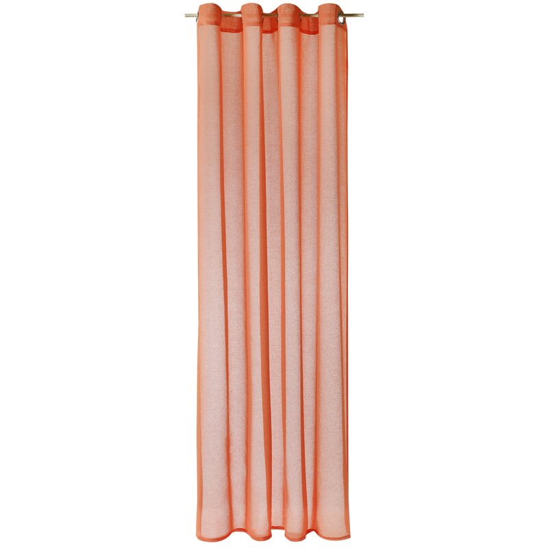 Voilage COLORS coloris orange mandarine 140 x 260 cm