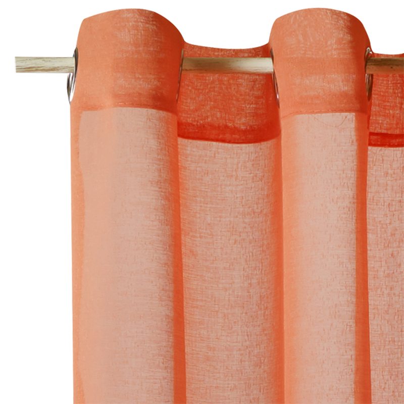 Voilage COLORS coloris orange mandarine 140 x 260 cm