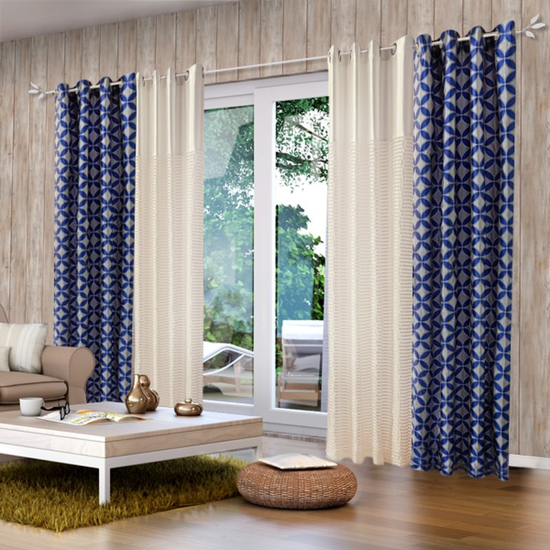 Rideau SAMOA coloris bleu indigo 140 x 260 cm
