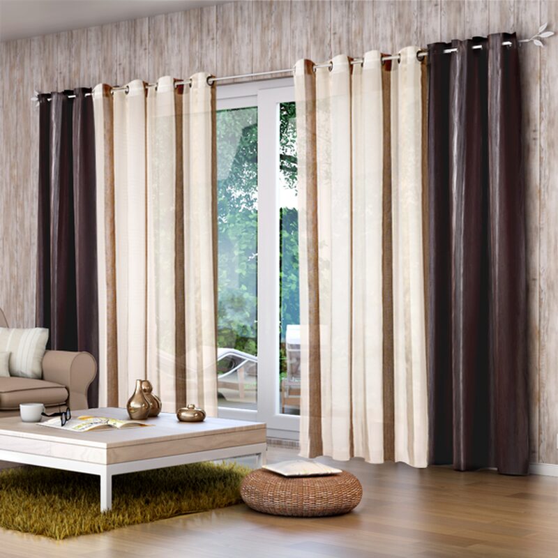 Voilage THEODORE coloris sable beige 140 x 260 cm
