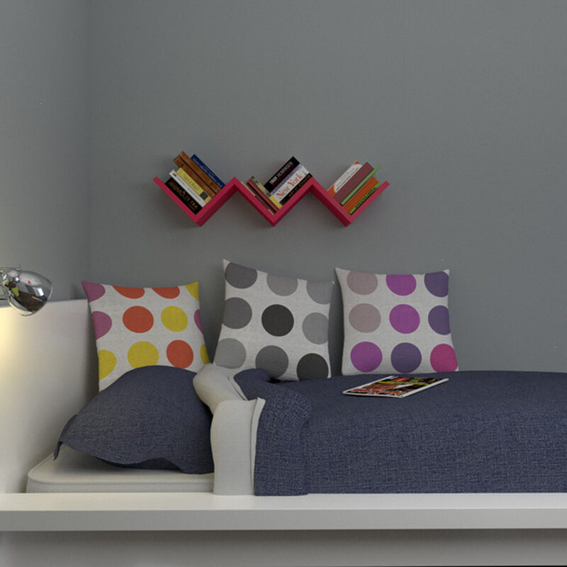 Coussin DOTTY coloris blanc 40 x 40 cm
