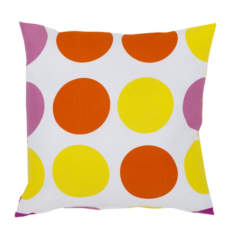 Coussin DOTTY coloris blanc 40 x 40 cm