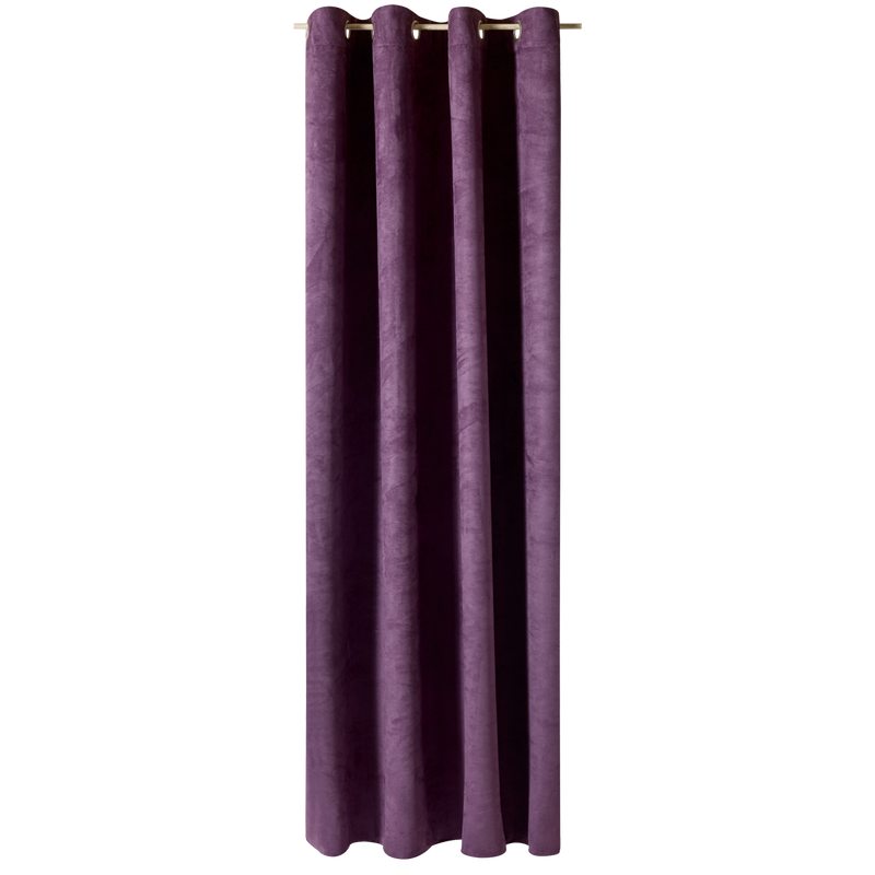 Rideau VELVET coloris aubergine 140 x 260 cm