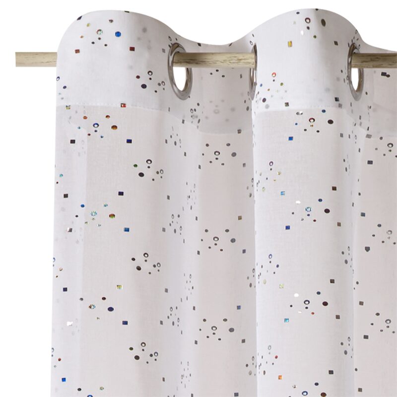 Voilage STRASS coloris blanc 140 x 240 cm