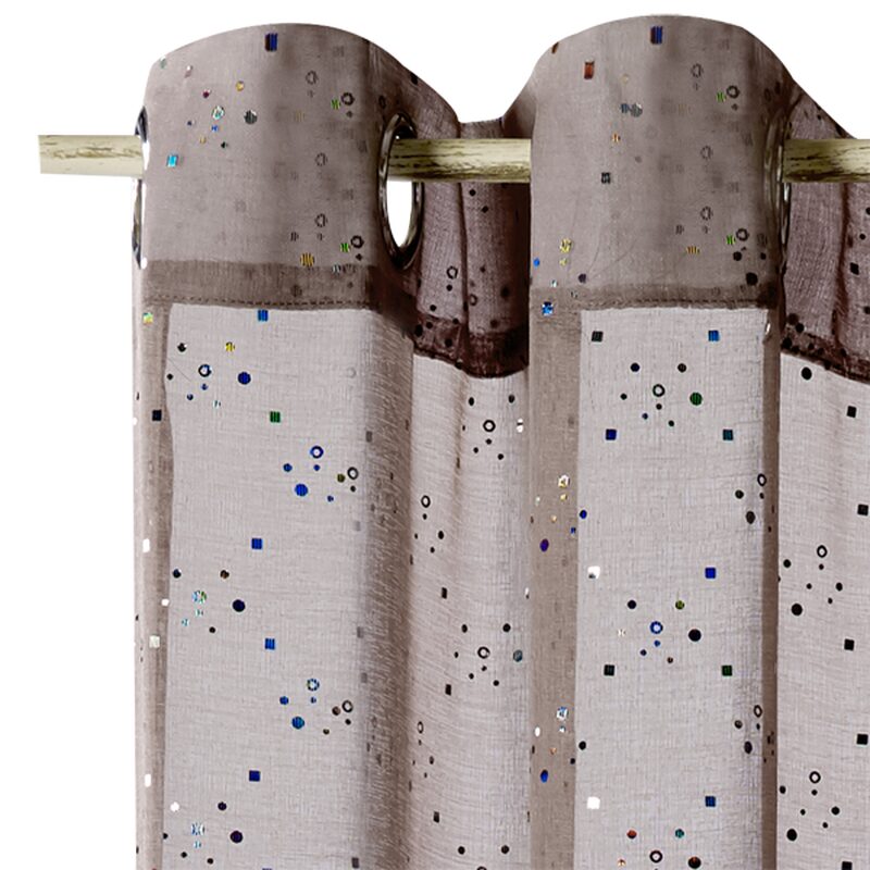 Voilage STRASS coloris lin 140 x 240 cm
