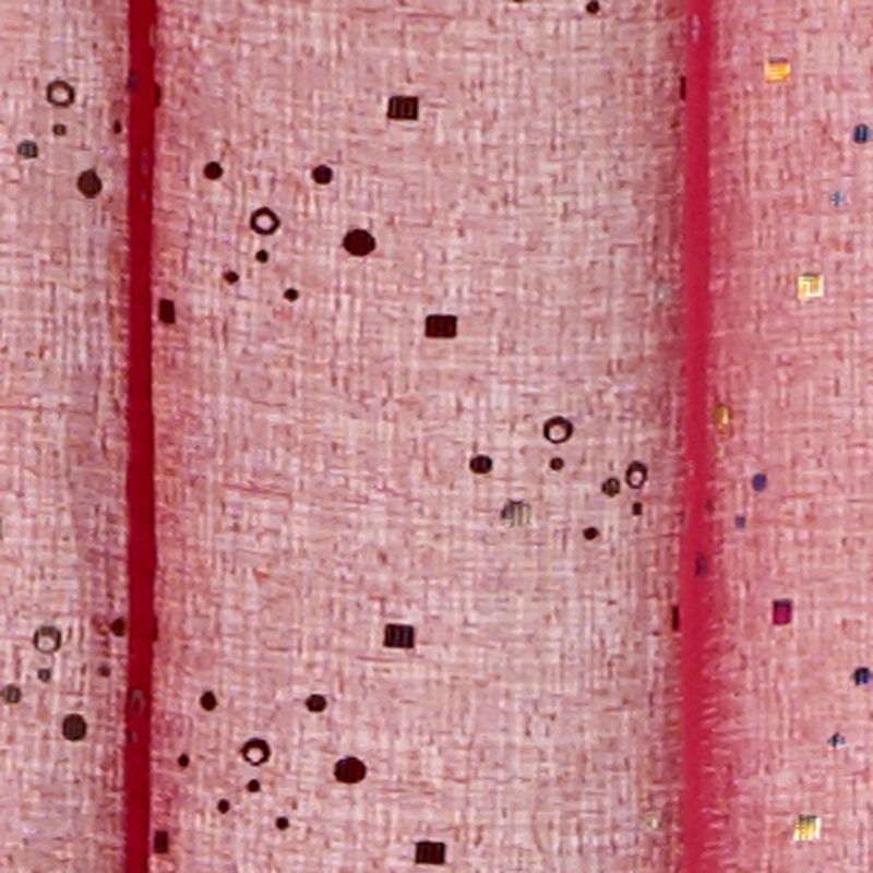 Voilage STRASS coloris rouge théâtre 140 x 240 cm