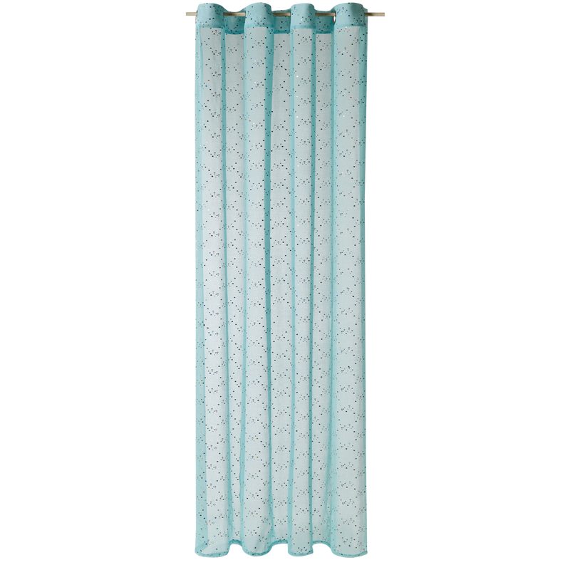 Voilage STRASS coloris aqua 140 x 240 cm