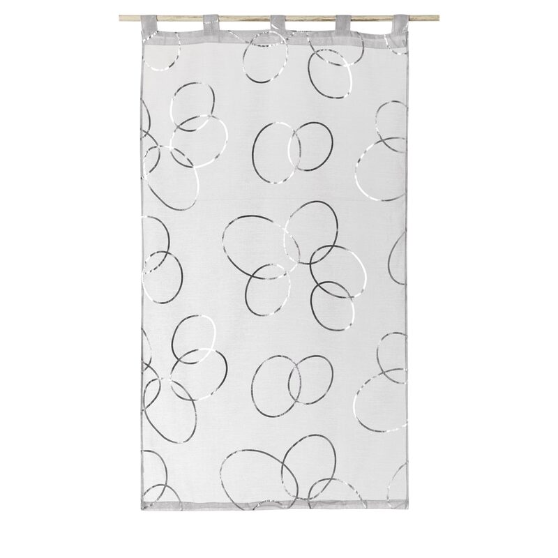 Vitrage VERTUOSE coloris gris perle 70 x 130 cm