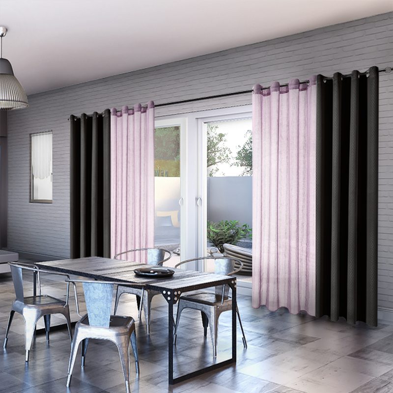 Voilage GINA coloris parme 140 x 260 cm