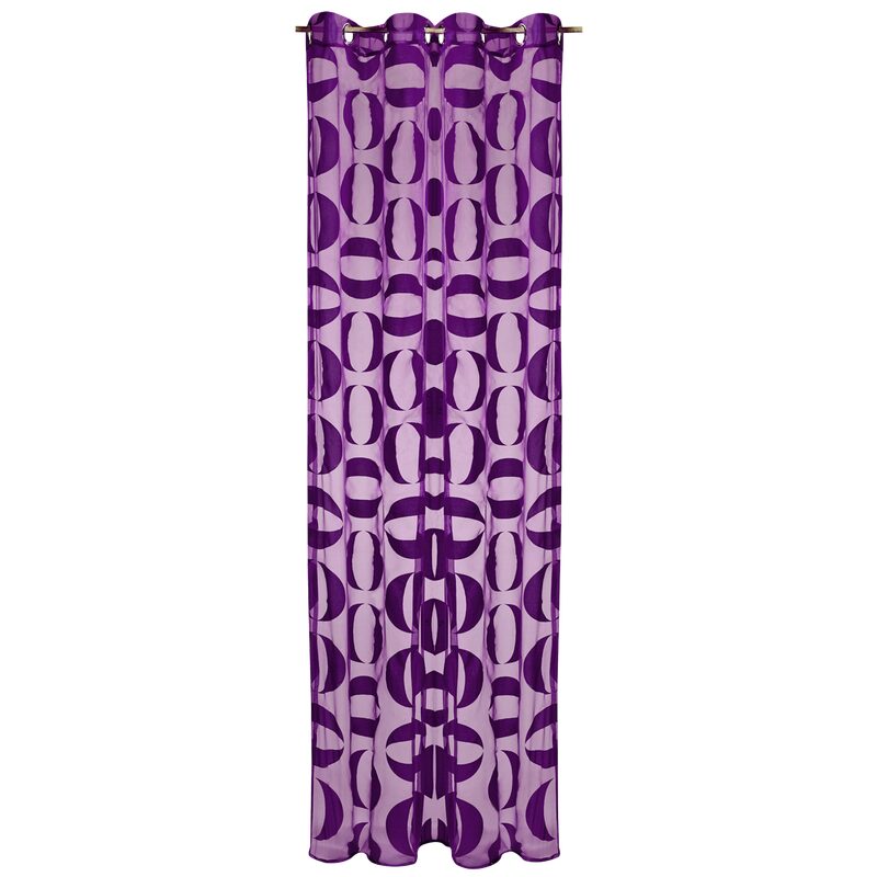 Voilage COCO coloris violet 140 x 240 cm
