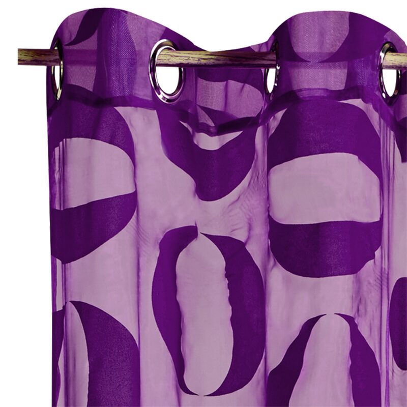 Voilage COCO coloris violet 140 x 240 cm