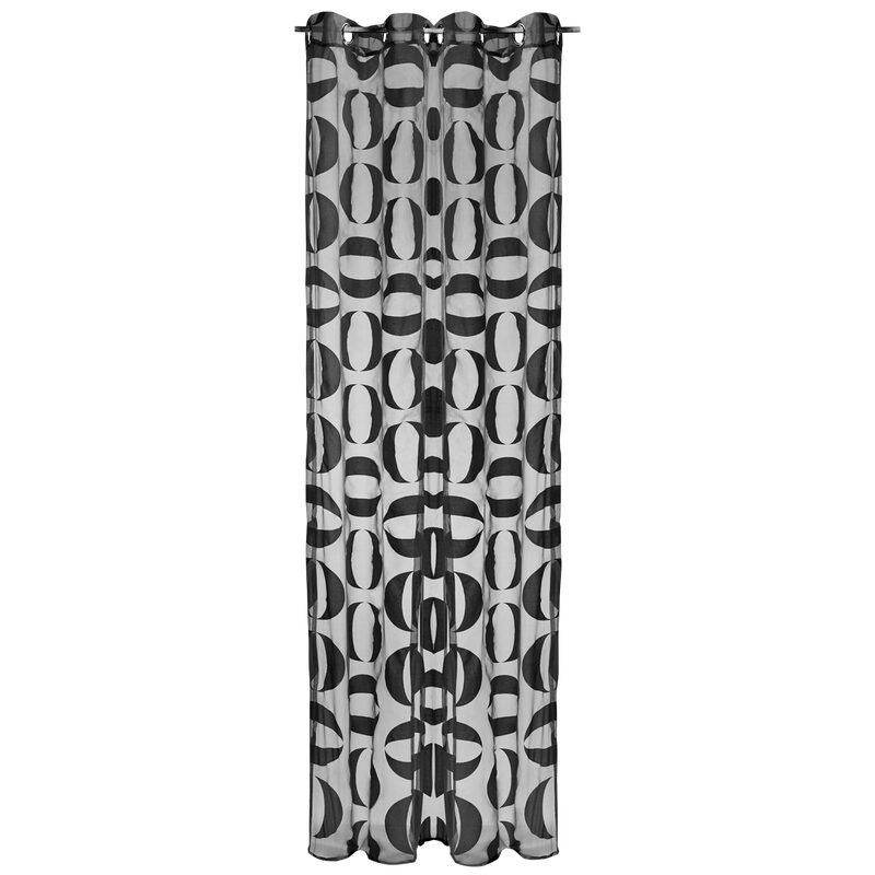 Voilage COCO coloris noir 140 x 240 cm