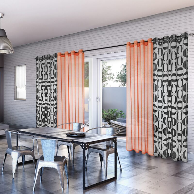 Voilage COCO coloris noir 140 x 240 cm