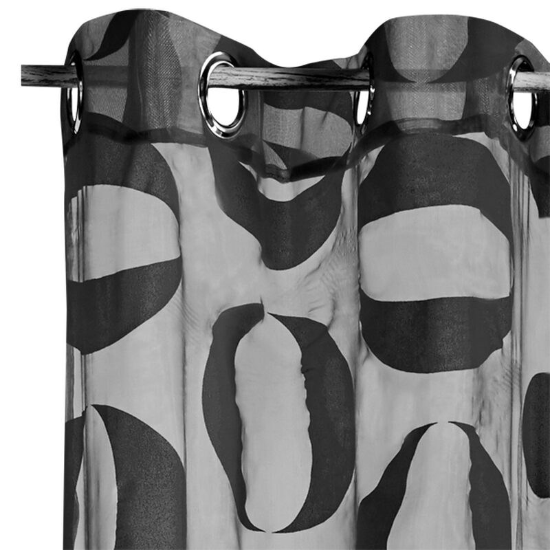 Voilage COCO coloris noir 140 x 240 cm