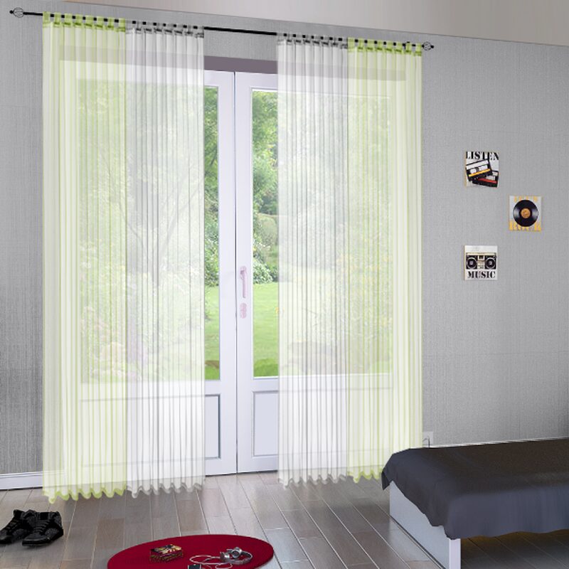 Voilage NEW EASY coloris vert lime 140 x 240 cm