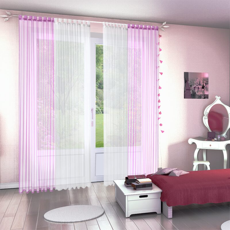 Voilage NEW EASY coloris parme 140 x 240 cm