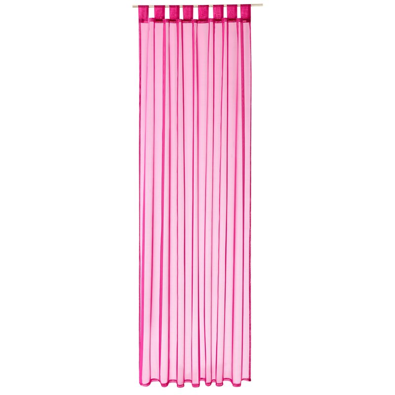 Voilage NEW EASY coloris fuchsia 140 x 240 cm