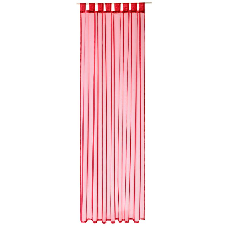 Voilage NEW EASY coloris rouge théâtre 140 x 240 cm