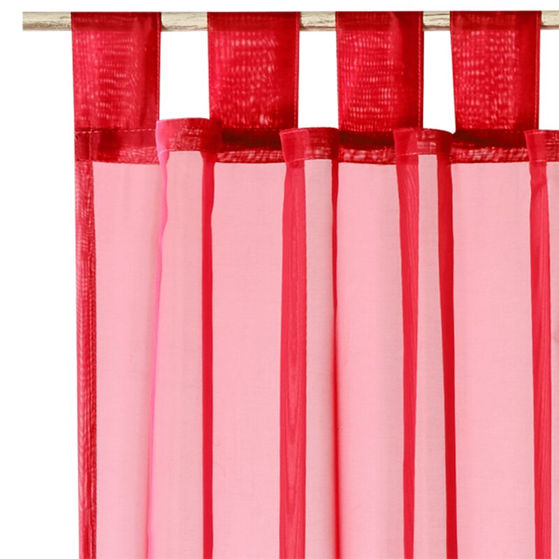 Voilage NEW EASY coloris rouge théâtre 140 x 240 cm