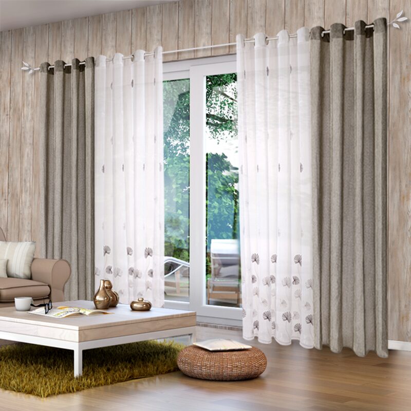 Voilage OURAL coloris ivoire 145 x 260 cm