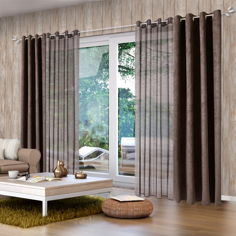 Voilage ZADIG coloris taupe 140 x 240 cm