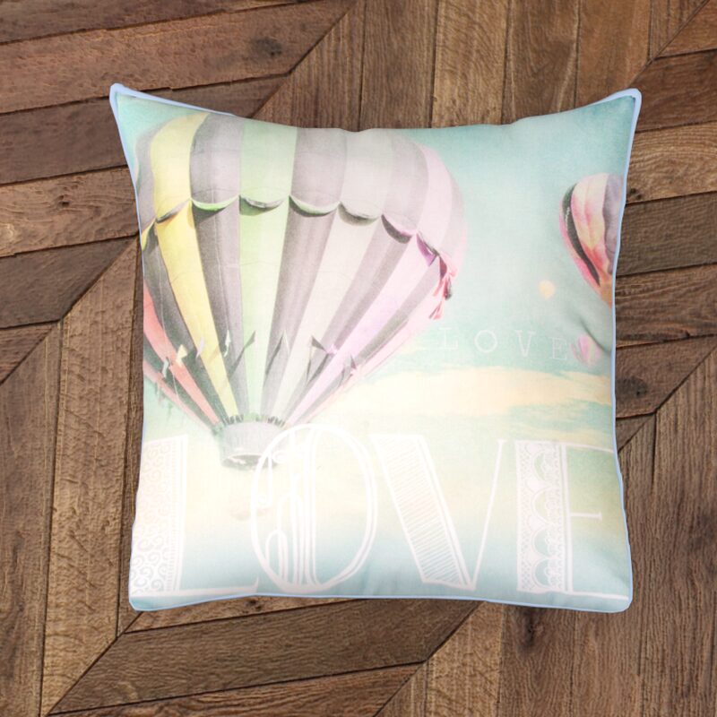Coussin AIR BALLON coloris bleu 50 x 50 cm