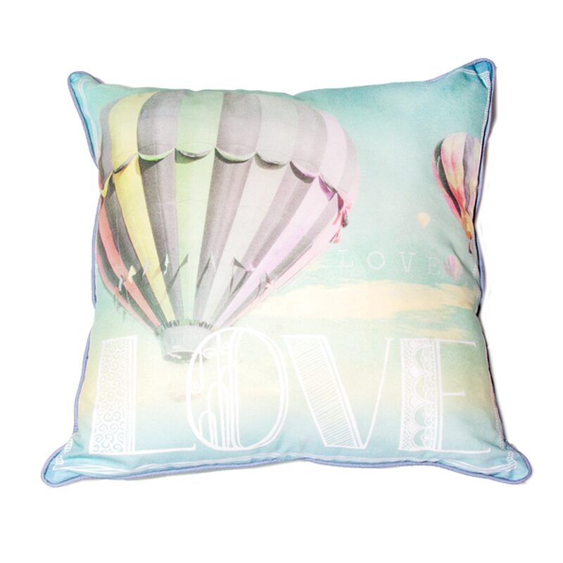 Coussin AIR BALLON coloris bleu 50 x 50 cm