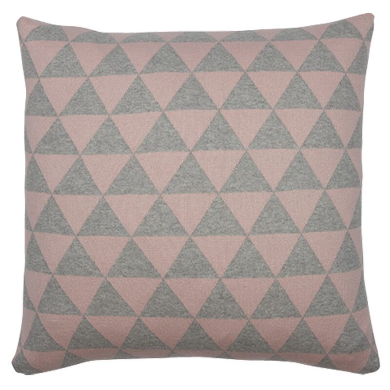 Coussin TRIANGLES coloris rose 45 x 45 cm