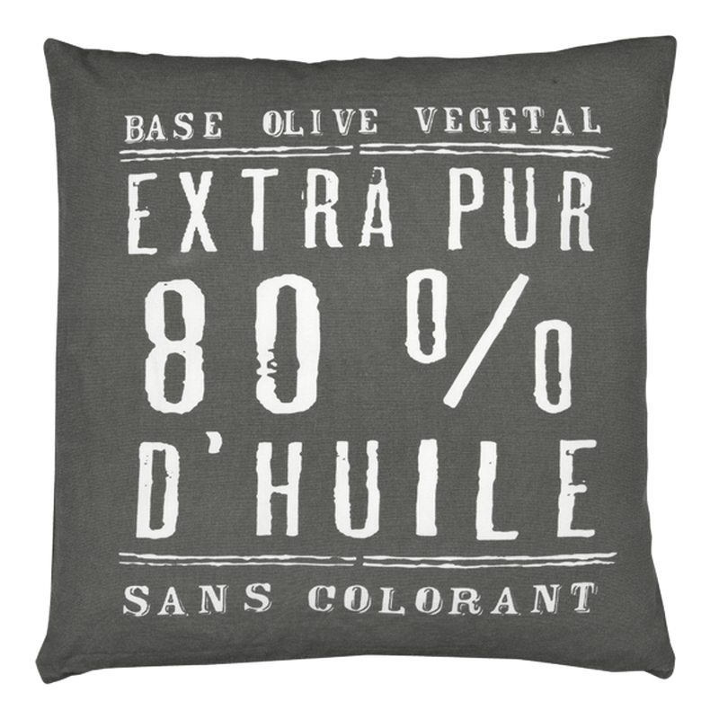 Coussin SAVON GRIS coloris gris 50 x 50 cm