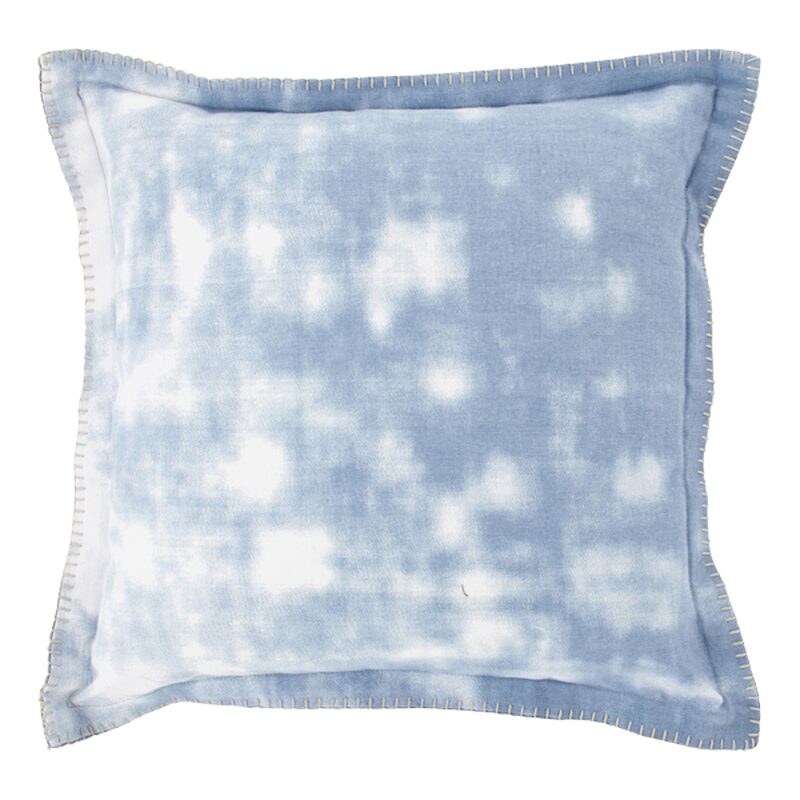 Coussin LIQUIDE coloris bleu horizon 45 x 45 cm