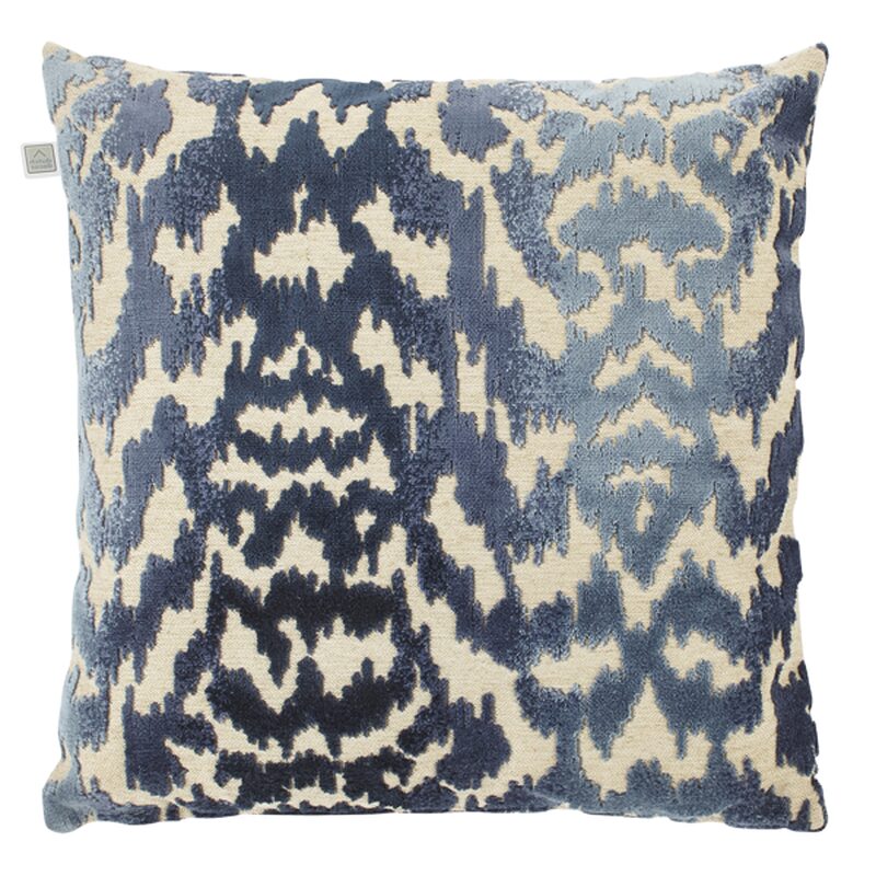 Coussin LEASO coloris bleu jean 45 x 45 cm