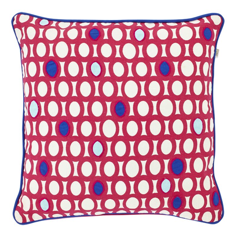 Coussin PRAXA coloris rose fuchsia 45 x 45 cm