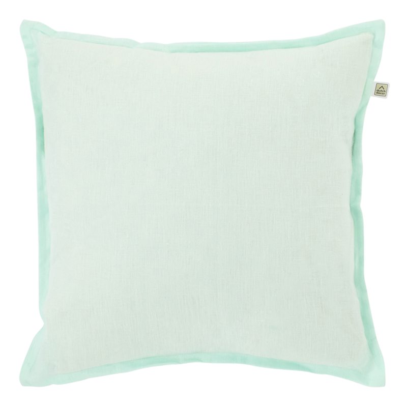 Coussin LINNEN coloris vert 45 x 45 cm