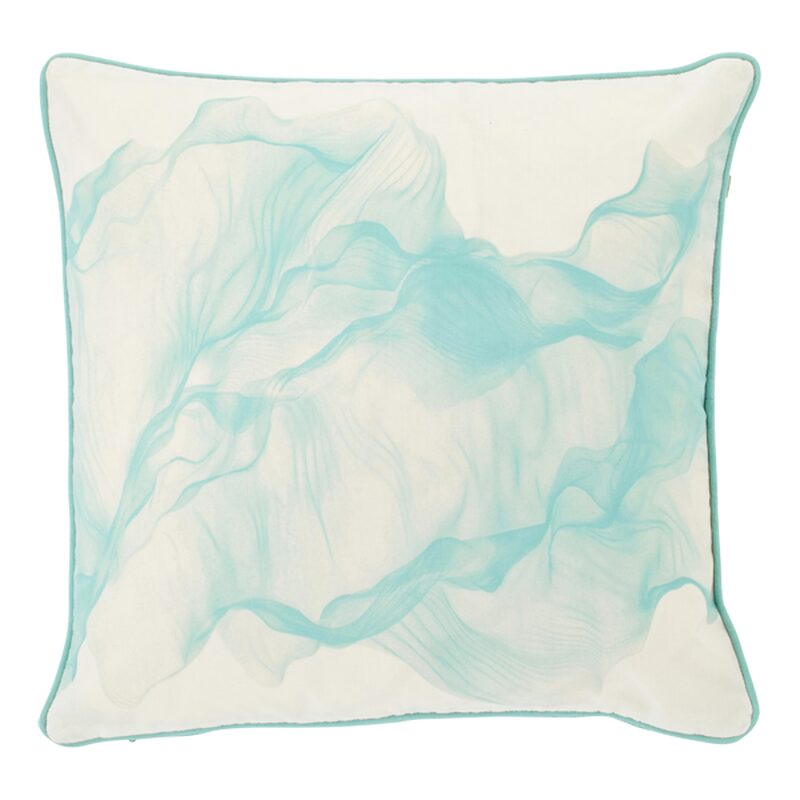 Coussin MATHE coloris bleu aqua 45 x 45 cm