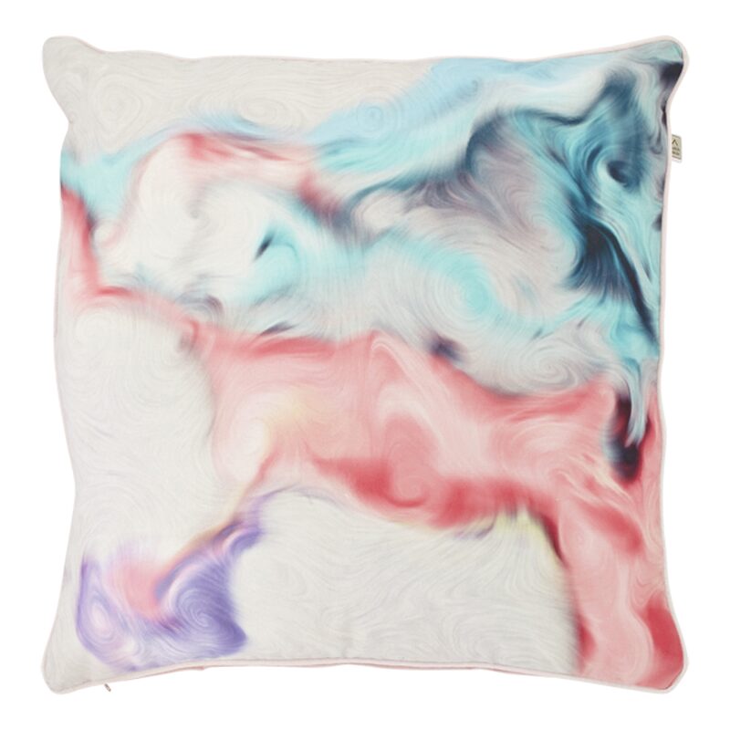 Coussin LORNOI coloris rose macaron 45 x 45 cm