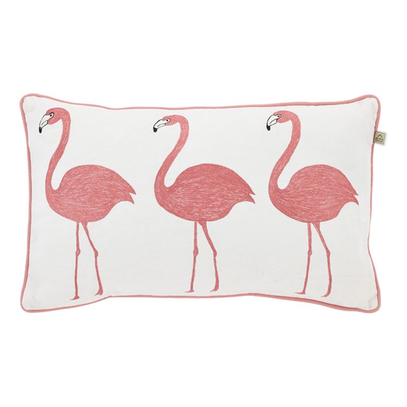 Coussin KLINE coloris rose flamant 30 x 50 cm