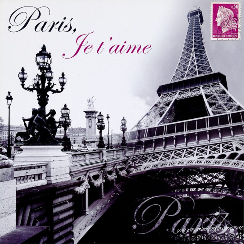 Tableau PARIS 25 x 25 cm
