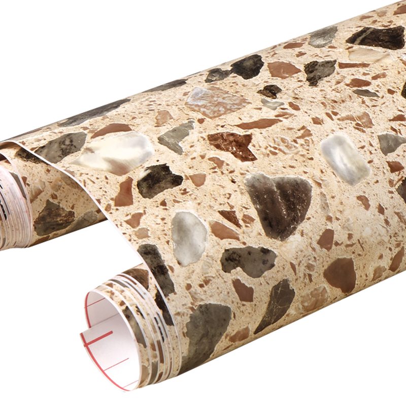 Revêtement adhésif décoratif MARBRE TERRAZZO coloris sable beige