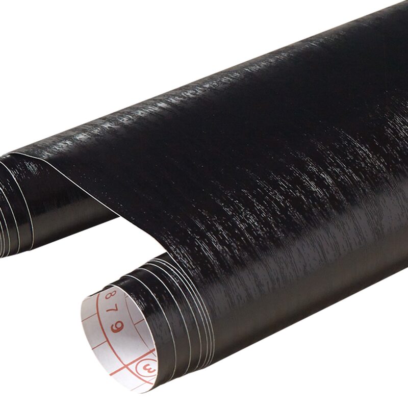 Revêtement adhésif décoratif BOIS NOIR PL coloris anthracite