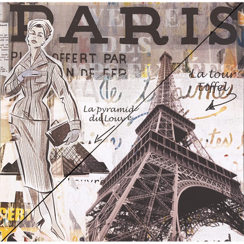 Toile imprimée PARIS 60 x 60 cm
