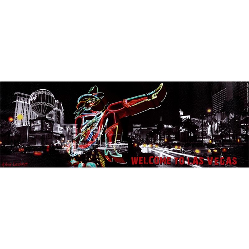 Toile lumineuse LED WELCOME TO LAS VEGAS 90 x 30 cm