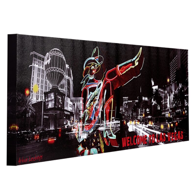 Toile lumineuse LED WELCOME TO LAS VEGAS 90 x 30 cm