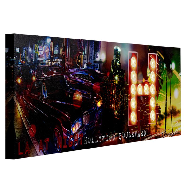 Toile lumineuse LED HOLLYWOOD BOULEVARD 90 x 30 cm